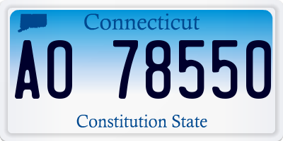 CT license plate AO78550