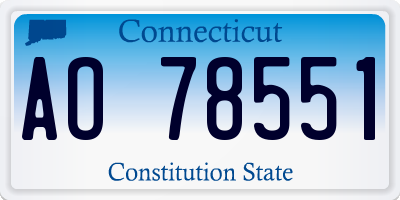 CT license plate AO78551