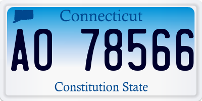 CT license plate AO78566