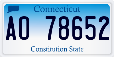 CT license plate AO78652