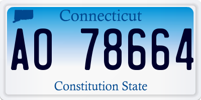 CT license plate AO78664