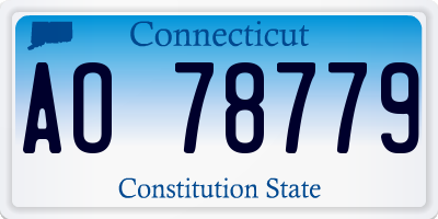 CT license plate AO78779
