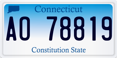 CT license plate AO78819