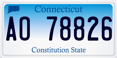 CT license plate AO78826