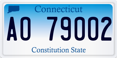CT license plate AO79002