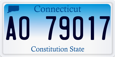 CT license plate AO79017