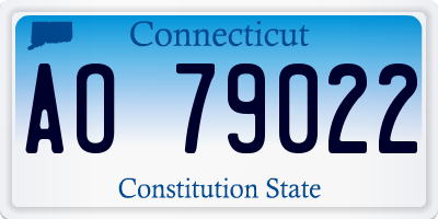 CT license plate AO79022