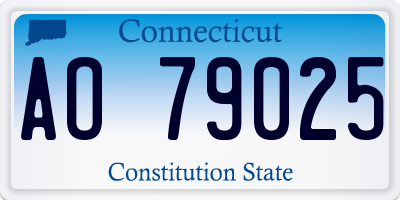 CT license plate AO79025