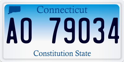 CT license plate AO79034