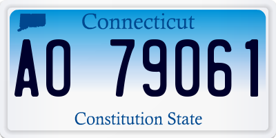 CT license plate AO79061