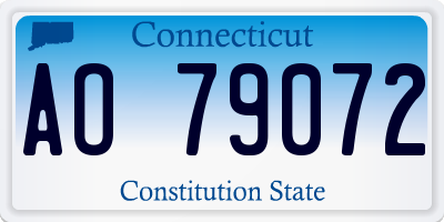 CT license plate AO79072