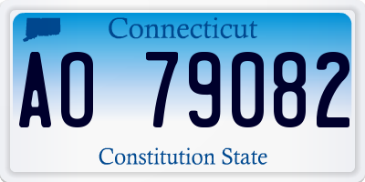 CT license plate AO79082