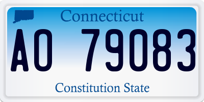 CT license plate AO79083