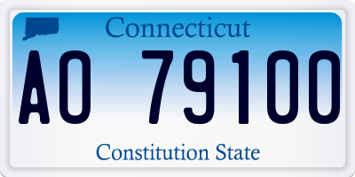 CT license plate AO79100
