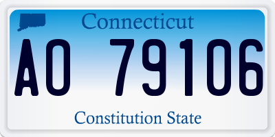 CT license plate AO79106
