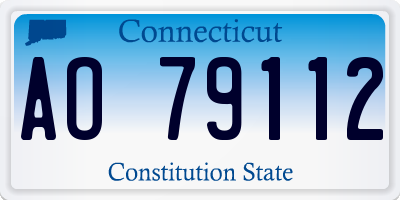 CT license plate AO79112