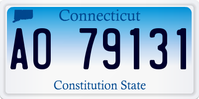 CT license plate AO79131