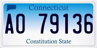 CT license plate AO79136