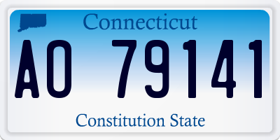 CT license plate AO79141