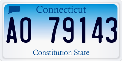 CT license plate AO79143