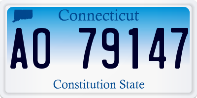 CT license plate AO79147