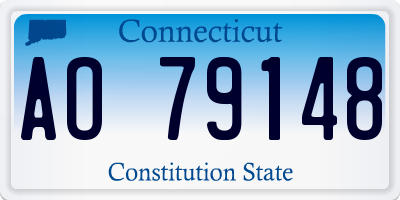 CT license plate AO79148