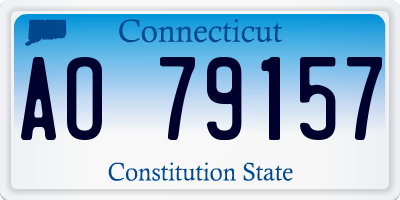 CT license plate AO79157