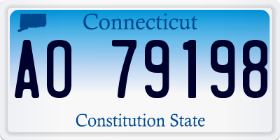 CT license plate AO79198