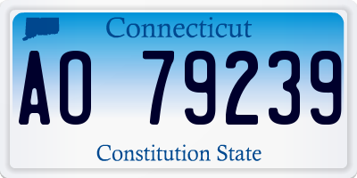 CT license plate AO79239