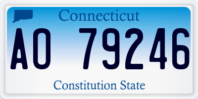 CT license plate AO79246