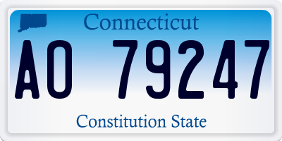 CT license plate AO79247