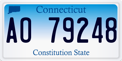 CT license plate AO79248