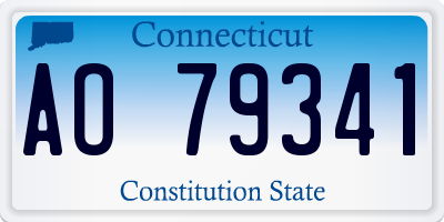 CT license plate AO79341
