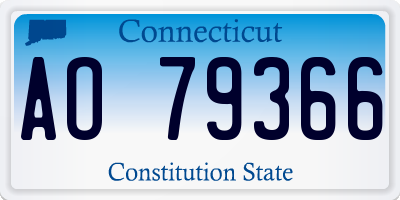 CT license plate AO79366