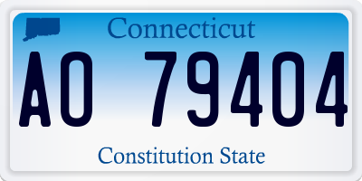 CT license plate AO79404