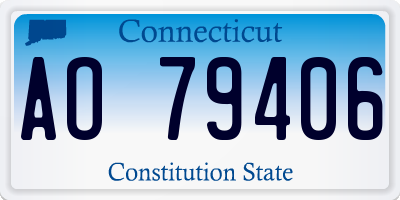 CT license plate AO79406