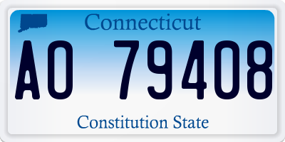 CT license plate AO79408