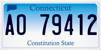 CT license plate AO79412
