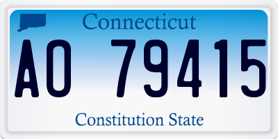 CT license plate AO79415
