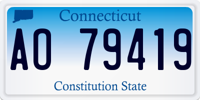 CT license plate AO79419