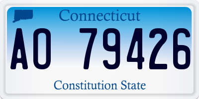 CT license plate AO79426