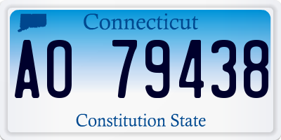 CT license plate AO79438