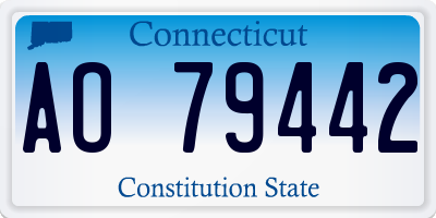 CT license plate AO79442