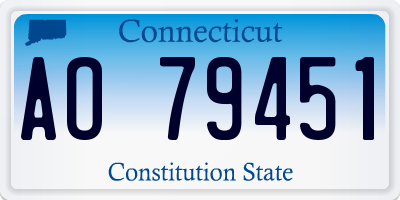 CT license plate AO79451