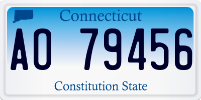 CT license plate AO79456