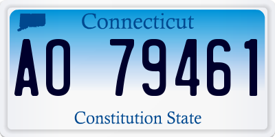 CT license plate AO79461