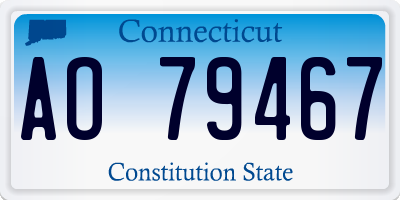 CT license plate AO79467