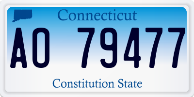 CT license plate AO79477