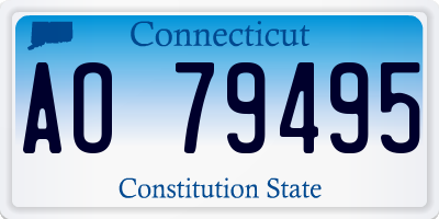 CT license plate AO79495