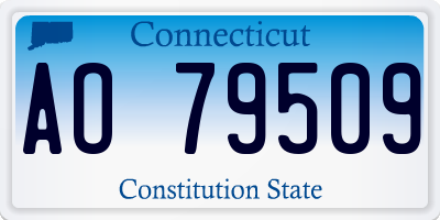 CT license plate AO79509